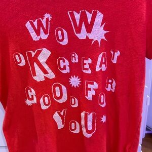 MOTHER Red Graphic Short Sleeve Tee